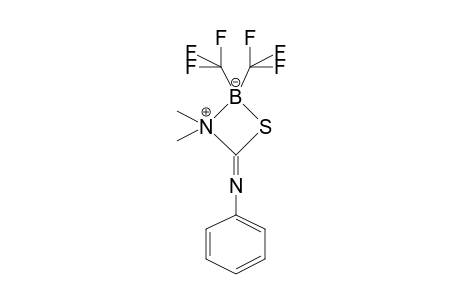 1-Azonia-2-borata-3-thiacyclobutan, 1,1-dimethyl-4-phenylimino-2,2-bis(trifluoromethyl)-