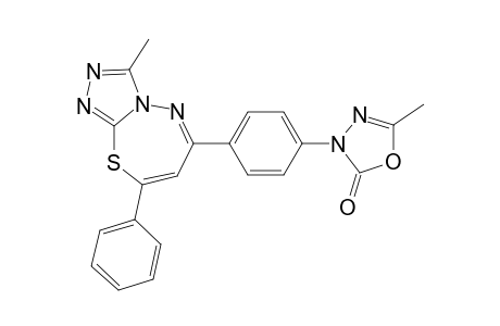 5-Methyl-3-(4-(3-methyl-8-phenyl-[1,2,4]triazolo[3,4-b][1,3,4]thiadiazepin-6-yl)phenyl)-1,3,4-oxadiazol-2(3H)-one