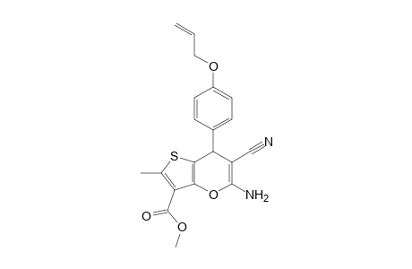 7H-Thieno[3,2-b]pyran-3-carboxylic acid, 5-amino-6-cyano-2-methyl-7-[4-(2-propenyloxy)phenyl]-, methyl ester