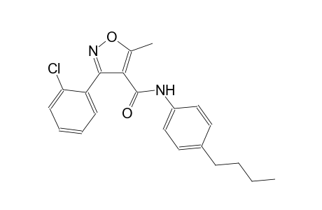 N-(4-butylphenyl)-3-(2-chlorophenyl)-5-methyl-4-isoxazolecarboxamide