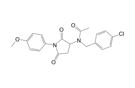 N-(4-chlorobenzyl)-N-[1-(4-methoxyphenyl)-2,5-dioxo-3-pyrrolidinyl]acetamide