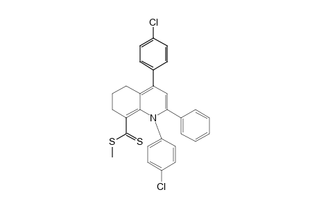 1,4-bis(p-Chlorophenyl)-2-phenyl-1,5,6,7-tetrahydro-8-quinolinecarbodithioic acid, methyl ester