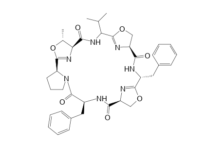 Cyclo[D-Val-Ser(oxaz)-D-Phe-Ser(oxaz)-Phe-Pro-allo-Thr(oxaz)]