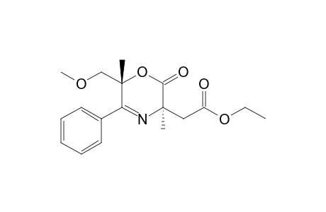Ethyl 2-[(3R,6R)-3,6-Dihydro-6-(methoxymethyl)-3,6-dimethyl-2-oxo-5-phenyl-3H-1,4-oxazin-3-yl]acetate