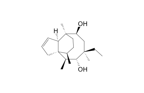 3a,9-Propano-3aH-cyclopentacyclooctene-5,8-diol, 6-ethyl-3,4,5,6,7,8,9,9a-octahydro-4,6,9,10-tetramethyl-, [3aR-(3a.alpha.,4.beta.,5.alpha.,6.alpha.,8.beta.,9.alpha.,9a.alpha.,10R*)]-