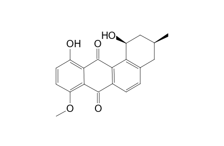 (+/-)-HATOMARUBIGIN-C;(+/-)-1,11-DIHYDROXY-8-METHOXY-3-METHYL-1,2,3,4-TETRAHYDROBENZO-[A]-ANTHRACENE-7,12-DIONE