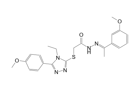acetic acid, [[4-ethyl-5-(4-methoxyphenyl)-4H-1,2,4-triazol-3-yl]thio]-, 2-[(E)-1-(3-methoxyphenyl)ethylidene]hydrazide