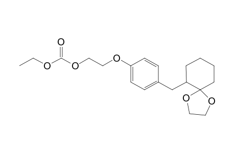 Ethyl 2-{4'-(2'',2''-(ethylenedioxy)cyclohex-1'-ylmethyl]phenoxy]ethyl}carbonate