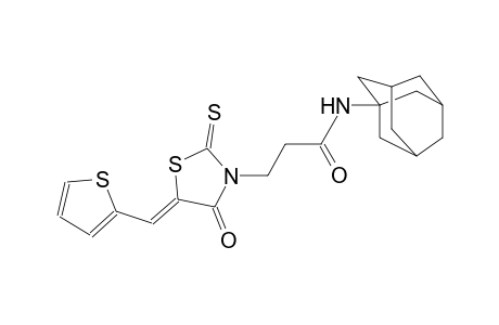 3-thiazolidinepropanamide, 4-oxo-5-(2-thienylmethylene)-2-thioxo-N-tricyclo[3.3.1.1~3,7~]dec-1-yl-, (5Z)-