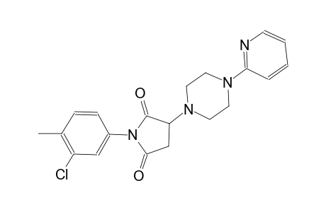 1-(3-chloro-4-methylphenyl)-3-[4-(2-pyridinyl)-1-piperazinyl]-2,5-pyrrolidinedione