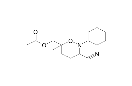 (3-Cyano-2-cyclohexyl-6-methyl-1,2-oxazinan-6-yl)methyl acetate