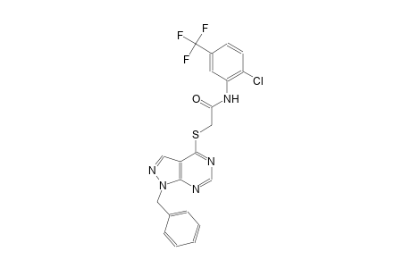 2-[(1-benzyl-1H-pyrazolo[3,4-d]pyrimidin-4-yl)sulfanyl]-N-[2-chloro-5-(trifluoromethyl)phenyl]acetamide