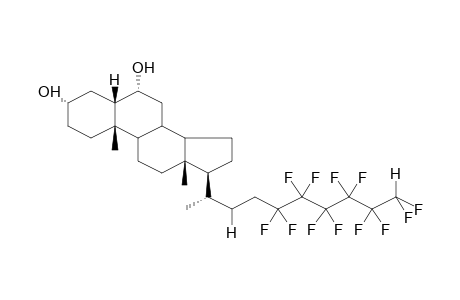 3Alpha,6alpha-dihydroxy-24,24,25,25,26,26-hexafluoro-26-(3'-hydrohexafluoropropyl)-27-nor-5beta-cholestane