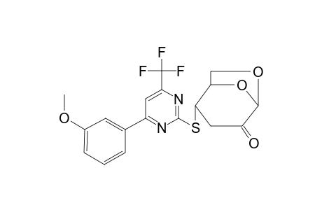 (1R,2S,5R)-2-((4-(3-methoxyphenyl)-6-(trifluoromethyl)pyrimidin-2-yl)thio)-6,8-dioxabicyclo[3.2.1]octan-4-one