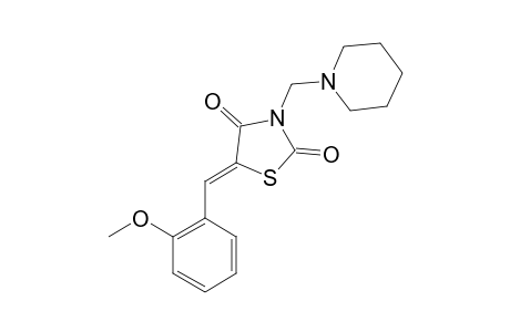 (5E)-5-(2-Methoxybenzylidene)-3-(1-piperidinylmethyl)-1,3-thiazolidine-2,4-dione