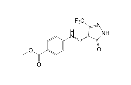 p-{{[5-oxo-3-(trifluoromethyl)-2-pyrazolin-4-ylidene]methyl}amino}benzoic acid, methyl ester