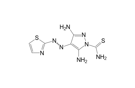 3,5-diamino-4-(thiazol-2-yldiazenyl)-1H-pyrazole-1-carbothioamide