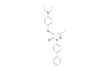 1-(4-biphenylyl)-4-[p-(diethylamino)phenylimino]-3-methyl-2-pyrazolin-5-one