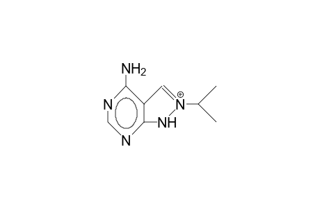 2-Isopropyl-4-amino-pyrazolo(3,4-D)pyrimidinium cation