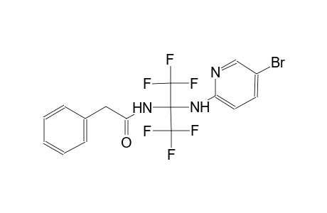 N-[1-[(5-bromo-2-pyridinyl)amino]-2,2,2-trifluoro-1-(trifluoromethyl)ethyl]-2-phenylacetamide