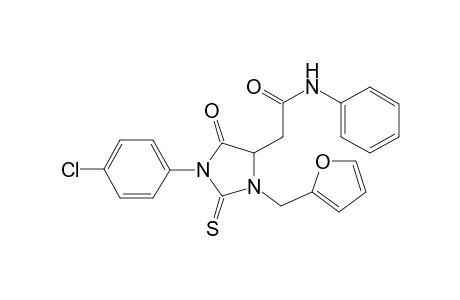 2-[1-(4-chlorophenyl)-3-(2-furanylmethyl)-5-oxo-2-sulfanylidene-4-imidazolidinyl]-N-phenylacetamide