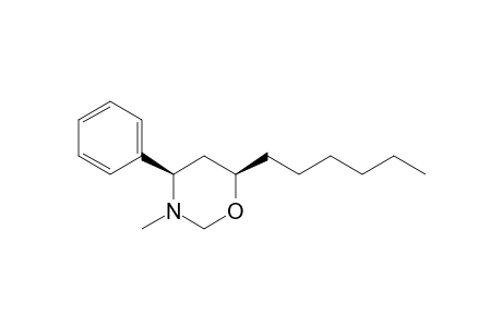 (4rs,6rs)-3-Methyl-4-phenyl-6-hexyltetrahydro-1,3-oxazine