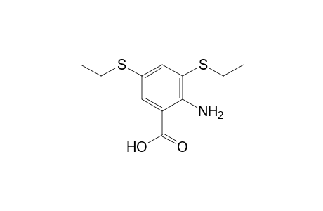 Benzoic acid, 2-amino-3,5-bis(ethylthio)-