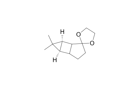 Spiro[1,3-dioxolane-2,6'-tricyclo[3.3.0.02,4]octane], 3',3'-dimethyl-, (1'.alpha.,2'.beta.,4'.beta.,5'.alpha.)-(.+-.)-