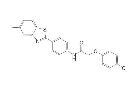 2-(4-chlorophenoxy)-N-[4-(5-methyl-1,3-benzothiazol-2-yl)phenyl]acetamide