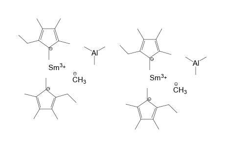 Samarium(III) tetra(2-ethyl-1,3,4,5-tetramethyl-cyclopenta-2,4-dien-1-ide) bis(trimethylalumane) dicarbanide