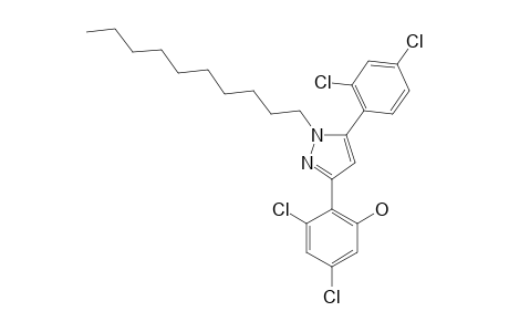 3-(4,6-DICHLORO-2-HYDROXYPHENYL)-5-(2,4-DICHLOROPHENYL)-1-DECYL-PYRAZOLE