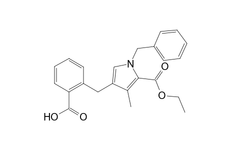 2-[(1-benzyl-5-carbethoxy-4-methyl-pyrrol-3-yl)methyl]benzoic acid