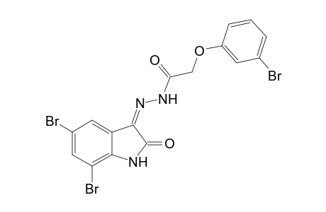 2-(3-bromophenoxy)-N'-(5,7-dibromo-2-keto-indol-3-yl)acetohydrazide