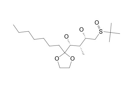 (+)-(2S,3R,4S,R(S))-1-(TERT.-BUTYLSULFINYL)-5,5-ETHYLENEDIOXY-3-METHYLDODECANE-2,4-DIOL