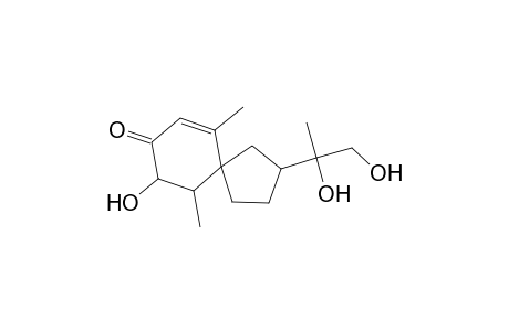 2-(1',2'-DIHYDROXY-1'-METHYLETHYL)-6,10-DIMETHYL-9-HYDROXYSPIRO-[4,5]-DEC-6-EN-8-ONE