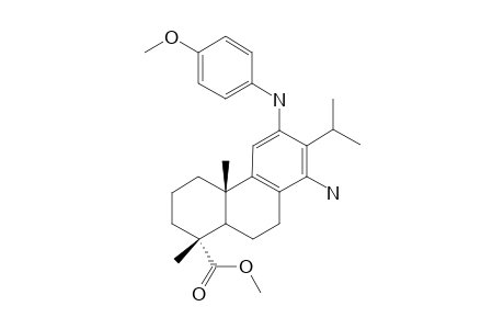 Methyl 12-[(p-methoxyphenyl)amino]-14-amino-dehydroabietate