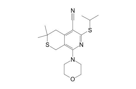 1H-Thiopyrano[3,4-c]pyridine-5-carbonitrile, 3,4-dihydro-6-isopropylthio-8-morpholino-3,3-dimethyl-