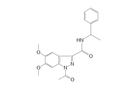 1-acetyl-5,6-dimethoxy-N-(α-methylbenzyl)-1H-indazole-3-carboxamide