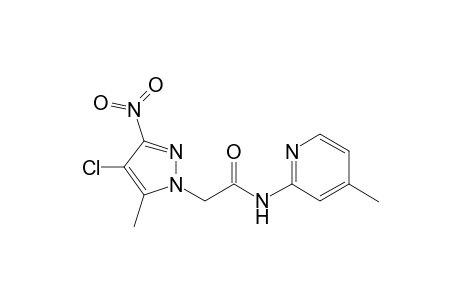 2-(4-chloro-5-methyl-3-nitro-1H-pyrazol-1-yl)-N-(4-methyl-2-pyridinyl)acetamide