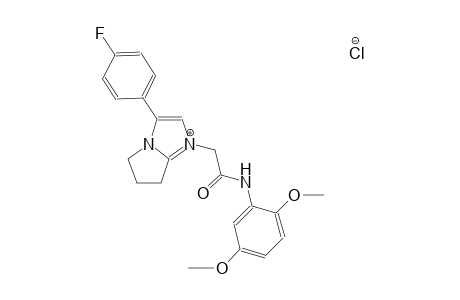 1-[2-(2,5-dimethoxyanilino)-2-oxoethyl]-3-(4-fluorophenyl)-6,7-dihydro-5H-pyrrolo[1,2-a]imidazol-1-ium chloride