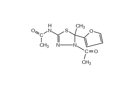 N-[4-acetyl-5-(2-furyl)-5-methyl-deltasquare-1,3,4-thiadiazolin-2-yl]acetamide