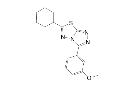 6-cyclohexyl-3-(3-methoxyphenyl)[1,2,4]triazolo[3,4-b][1,3,4]thiadiazole