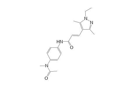 (2E)-N-{4-[acetyl(methyl)amino]phenyl}-3-(1-ethyl-3,5-dimethyl-1H-pyrazol-4-yl)-2-propenamide