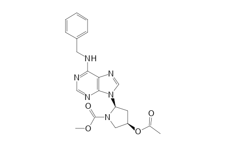 N-Benzyl-9-[(2R,4R)-4-acetoxy-N-(methoxycarbonyl)-2-pyrrolidinyl]adenine