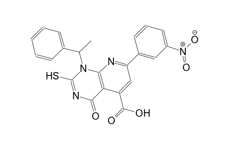 pyrido[2,3-d]pyrimidine-5-carboxylic acid, 1,4-dihydro-2-mercapto-7-(3-nitrophenyl)-4-oxo-1-(1-phenylethyl)-