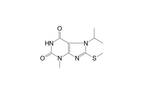 1H-Purine-2,6-dione, 3,7-dihydro-3-methyl-7-(1-methylethyl)-8-(methylthio)-