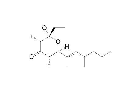 (2R,3S,5S,6R)-2-ethyl-2-hydroxy-3,5-dimethyl-6-[(E)-4-methylhept-2-en-2-yl]oxan-4-one