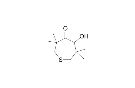 5-Hydroxy-3,3,6,6-tetramethylthiepan-4-one