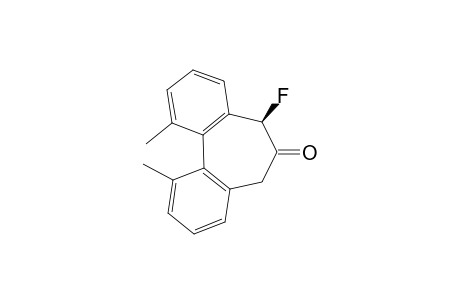 (-)-(S)-(5R)-5-FLUORO-5,7-DIHYDRO-1,11-DIMETHYL-6H-DIBENZO-(A,C)-CYCLOHEPTANE-6-ONE