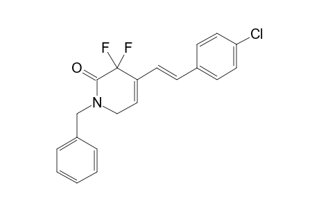 1-BENZYL-3,3-DIFLUORO-4-[2-(4-CHLOROPHENYL)-VINYL]-3,6-DIHYDRO-1H-PYRIDIN-2-ONE